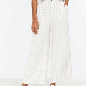 Lou & Grey Gingham Linen Wide Leg Pants
